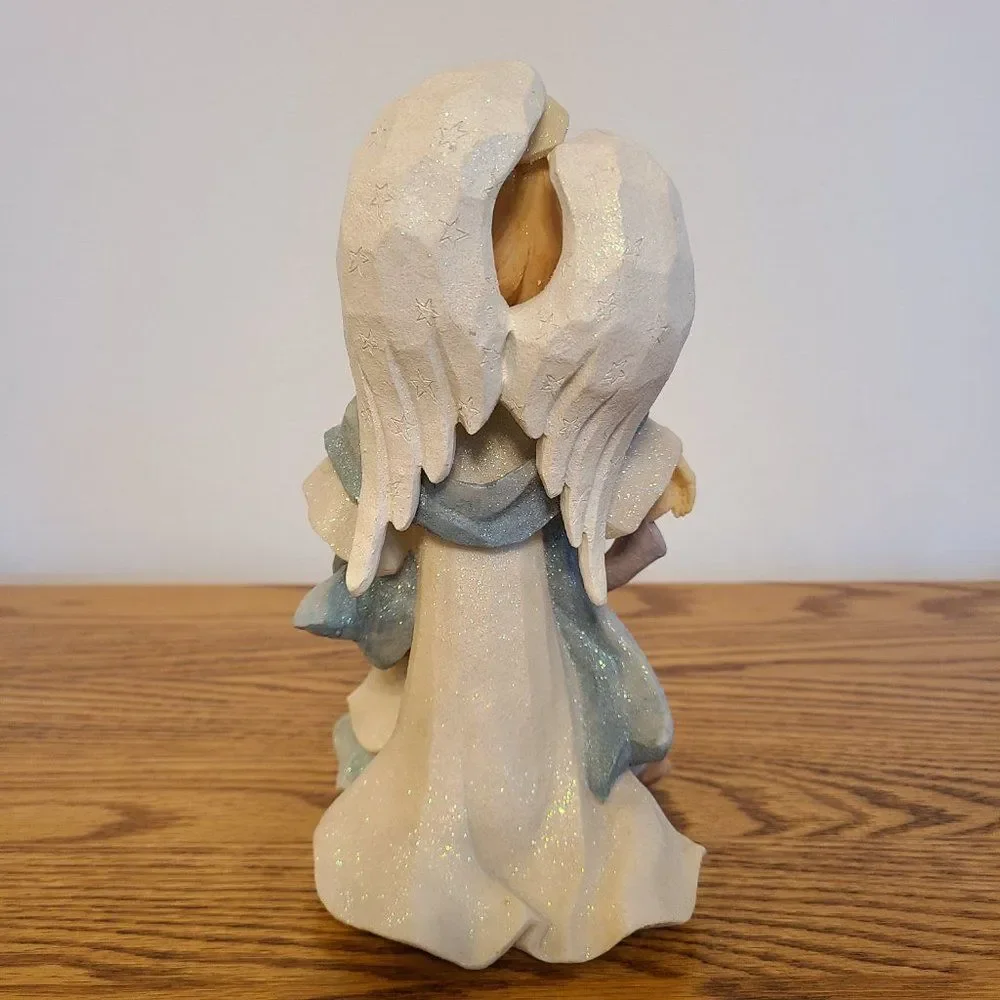 Karen Hahn Angel With Kids Figurine Foundations by Karen Hahn Enesco Group VTG
